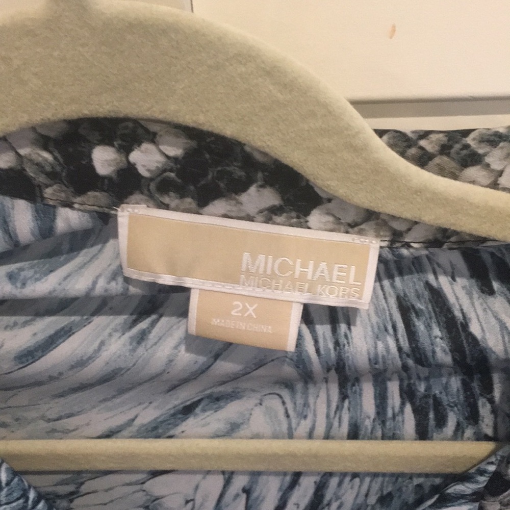 Michael Kors Snakeskin Pattern Button Down Shirt - image 2